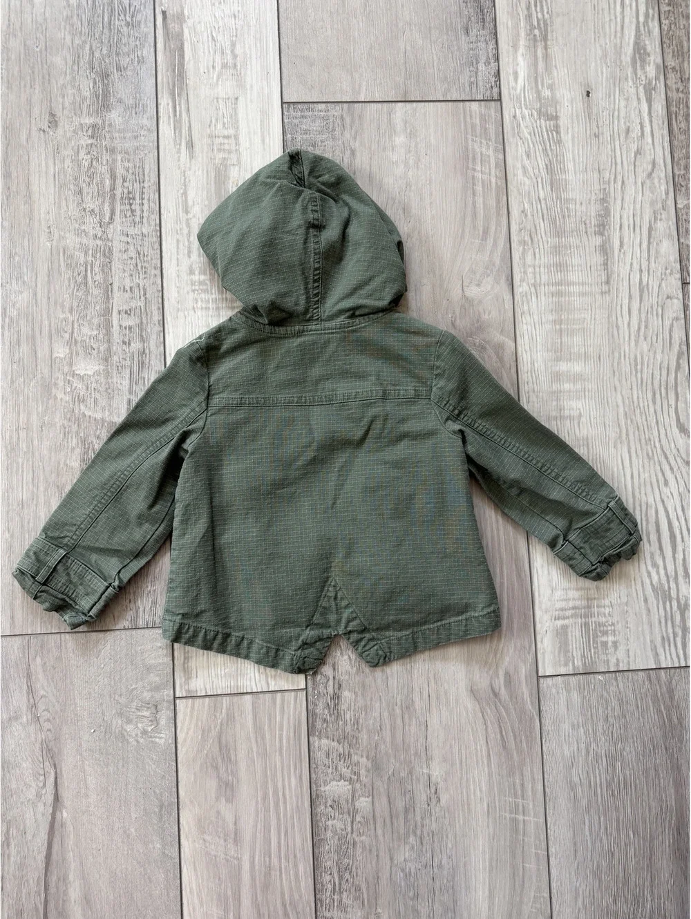 Vintage Genuine Kids OshKosh Cotton National Park Hooded Utility Jacket size 2T